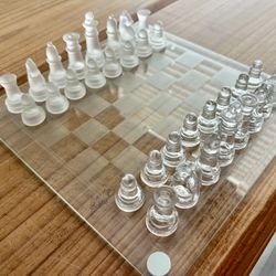 Glass Chess Set And Board