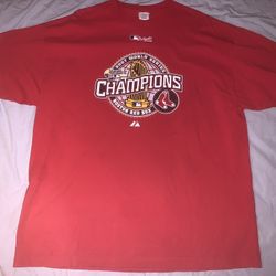 Boston Red Sox MLB 2007 World Series Champions AAA Red Shirt; Men’s 2XL