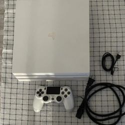 PS4 Pro White With Controllers Games