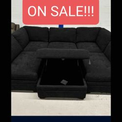 Modular Sectional Couch Sofa With Storage Ottoman 