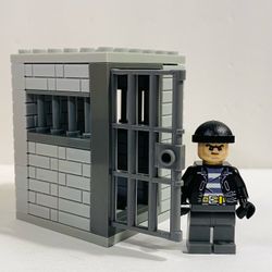Police Station Jail Cell with Prisoner LEGO Compatible
