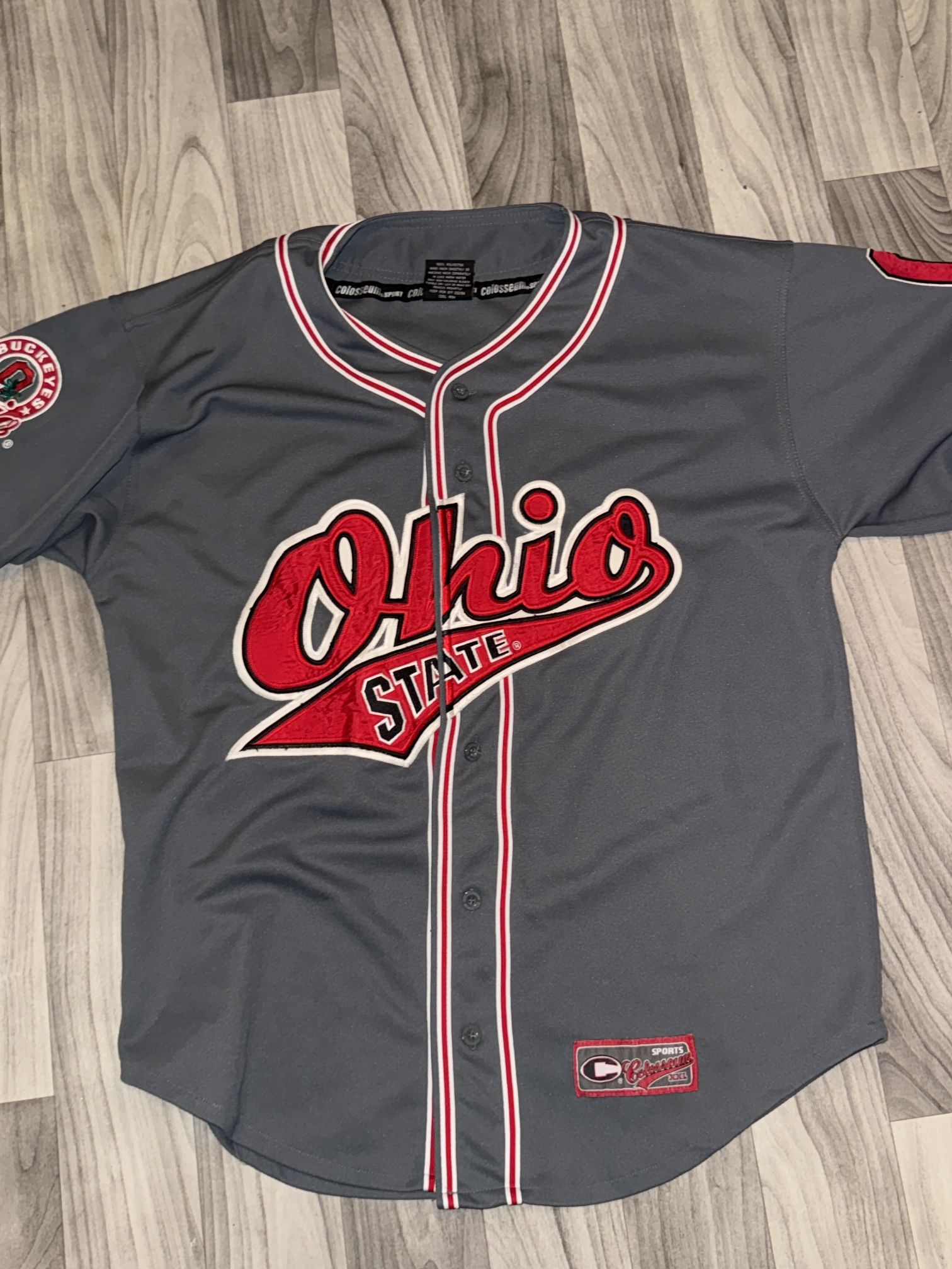 VTG 90's Colosseum Ohio State Buckeyes Sewn/Stitched Baseball Jersey Men's L