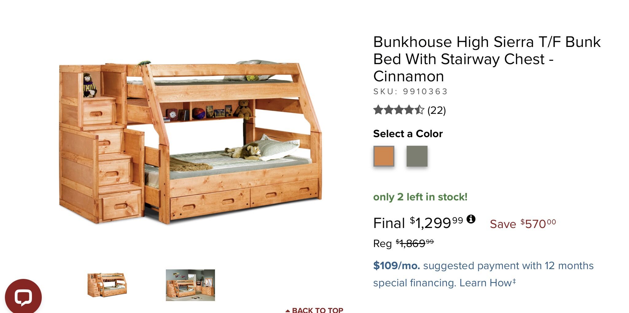 Solid Wood Twin & Single Bunkbed
