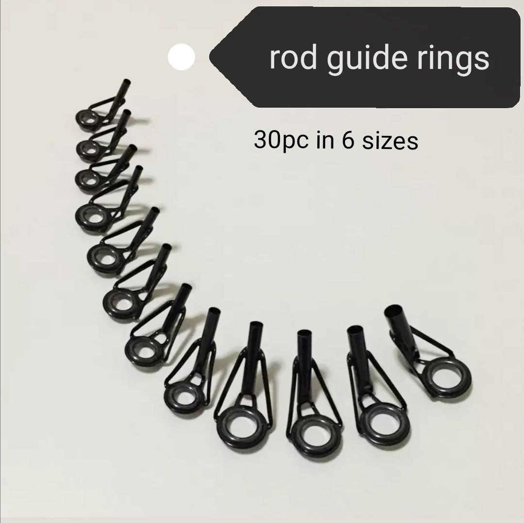 fishing rod guide rings in 6 sizes total 30pcs