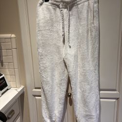 Miss Posh teen size XL white fleece drawstring pajama pants with pockets 