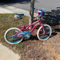 Pink Girls Bike Little Kids With Helmet 