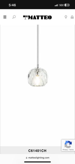 Rosa Pendant Light Chrome