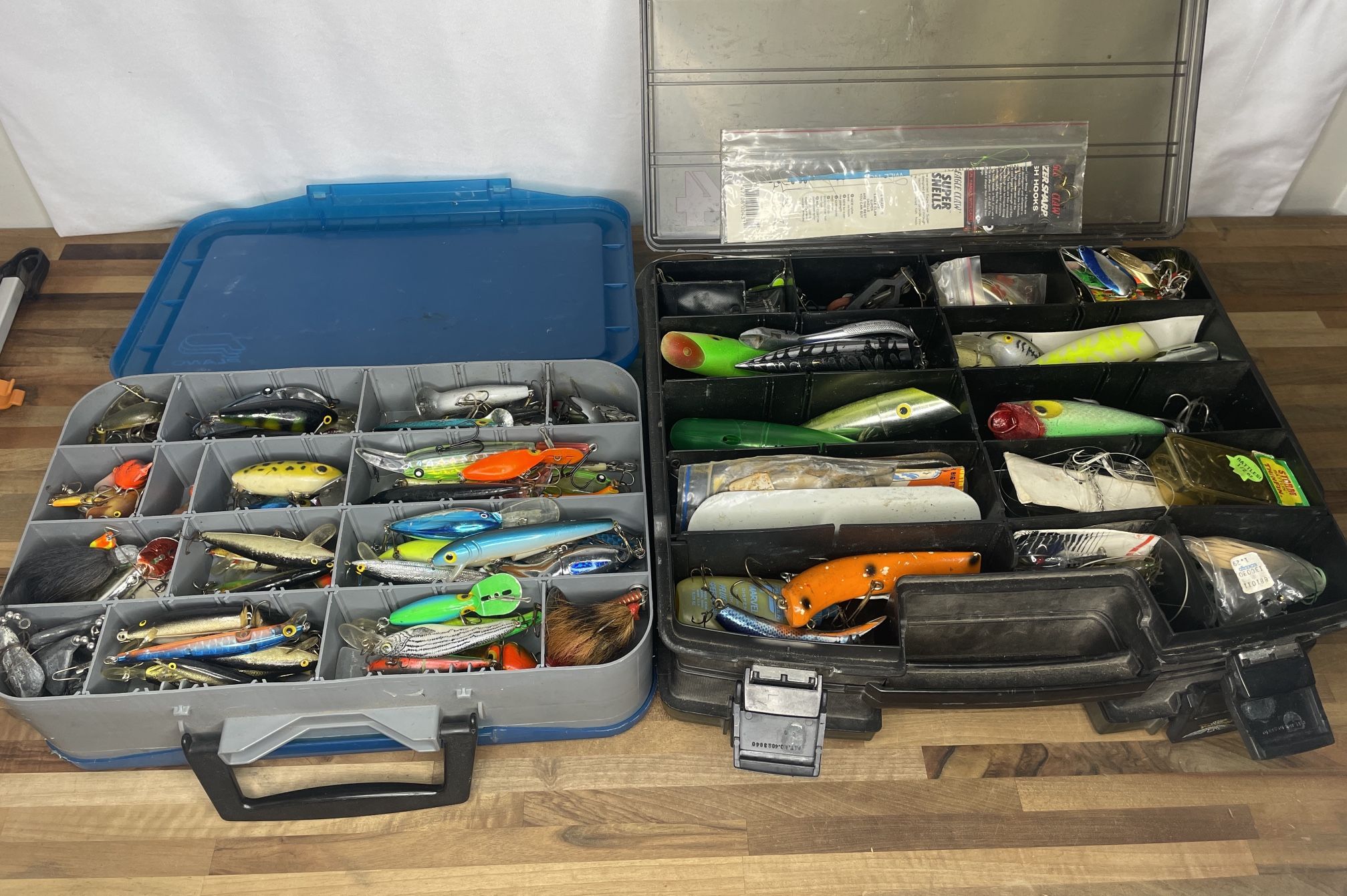 Massive Lot of Over 200 Vintage Fishing Lures In 2 Double Sided Cases!!!
