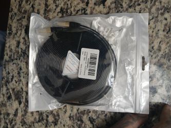 Cat8 Ethernet Cable Black Flat