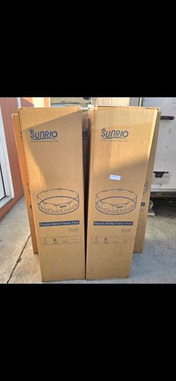 SUNRIO FRAME POOL 10 FT X 30 IN WITH FILTER PUMP AND FLOOR COVER