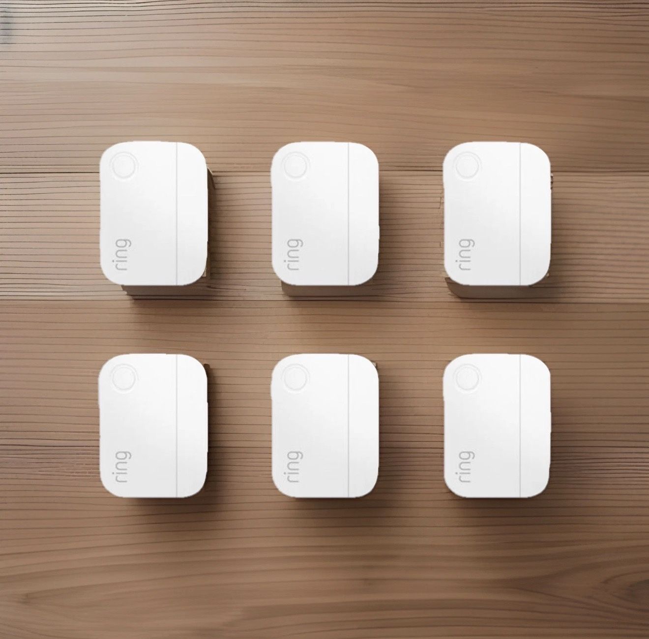 White Ring Alarm Window and Door Contact Sensor, 6-Pack, 2nd Generatione