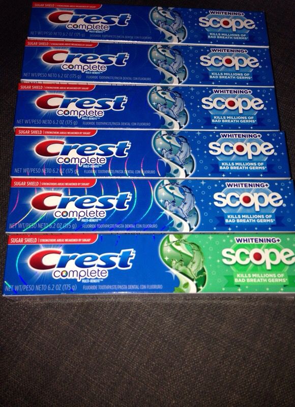 1# 6 Tubes Crest toothpaste. Please See All The Pictures and Read the description