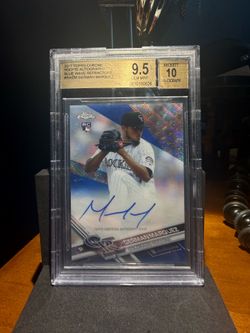 Topps 2017 Chrome German Marquez RA-GM Rookie Auto Blue /75 BGS 9.5 Rockies