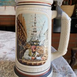 Vintage 1986 Avon The Building Of America Stein Collection “The Shipbuilder”