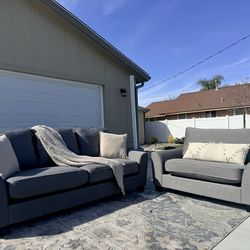Living Spaces Gray Couch Set DELIVERY AVAILABLE