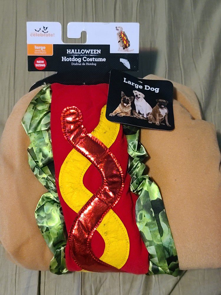 new hot dog costume for dogs size Large 