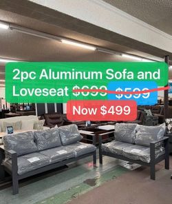 🔥Flash Deal🔥2pc Aluminum Deep Seat Sofa And Loveseat $499, Finance Available, Delivery available