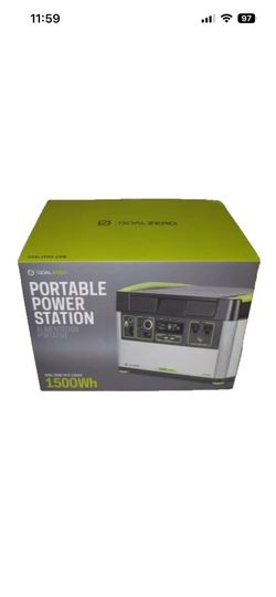 BRAND NEW Goal Zero Yeti 1500X w/ Boulder 200 Briefcase Solar Panels & Charger