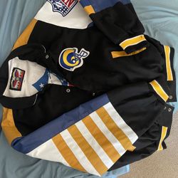 1990 Rams LA Jacket Authentic Rams Fans Should Know This Is Their Uniform Colors Before They Left And Now We Got Em Back Ask For Questions 