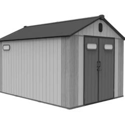 New Domi 8 ft. x 10 ft. Resin Gable Outdoor Storage Shed