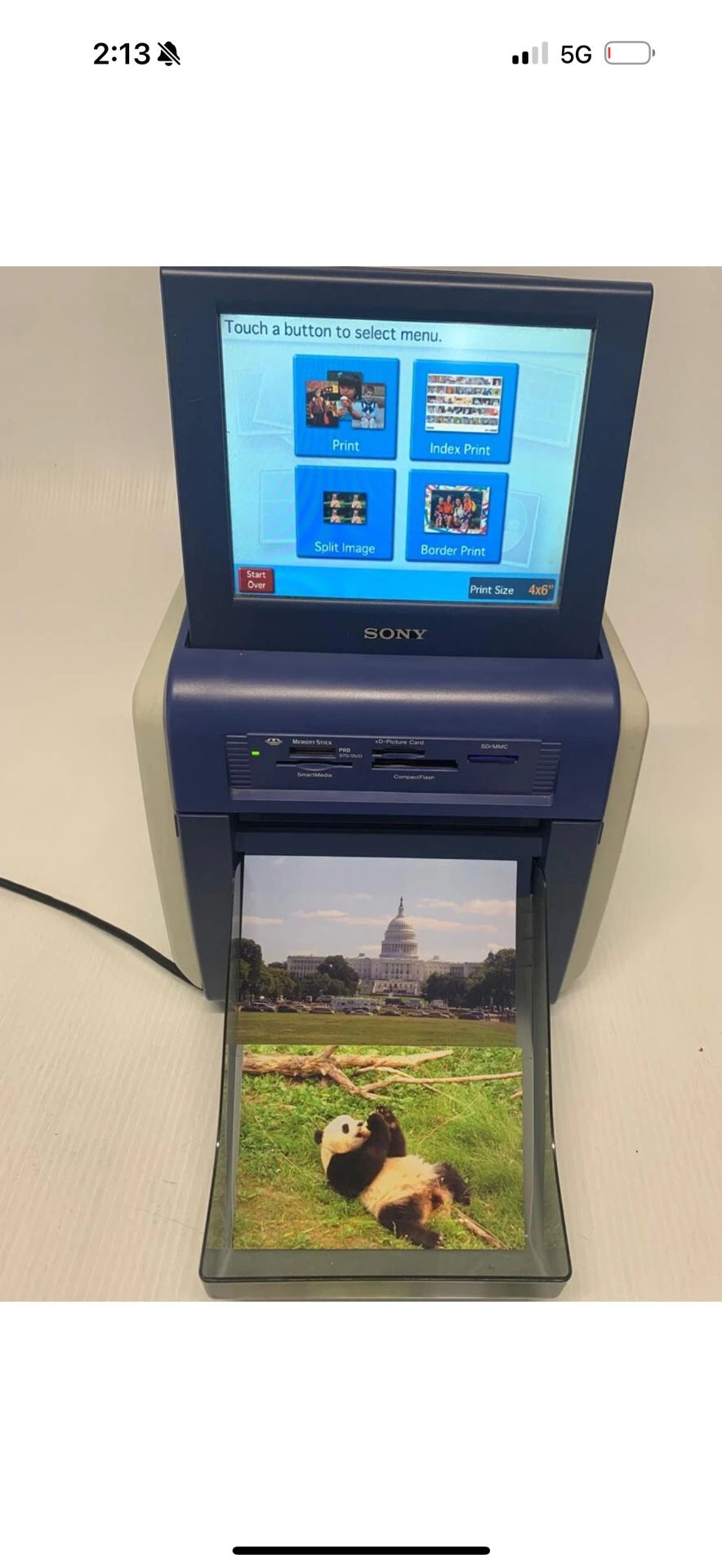 Sony Digital Snap Lab Photo Therma Printer UP-CR10L TESTED