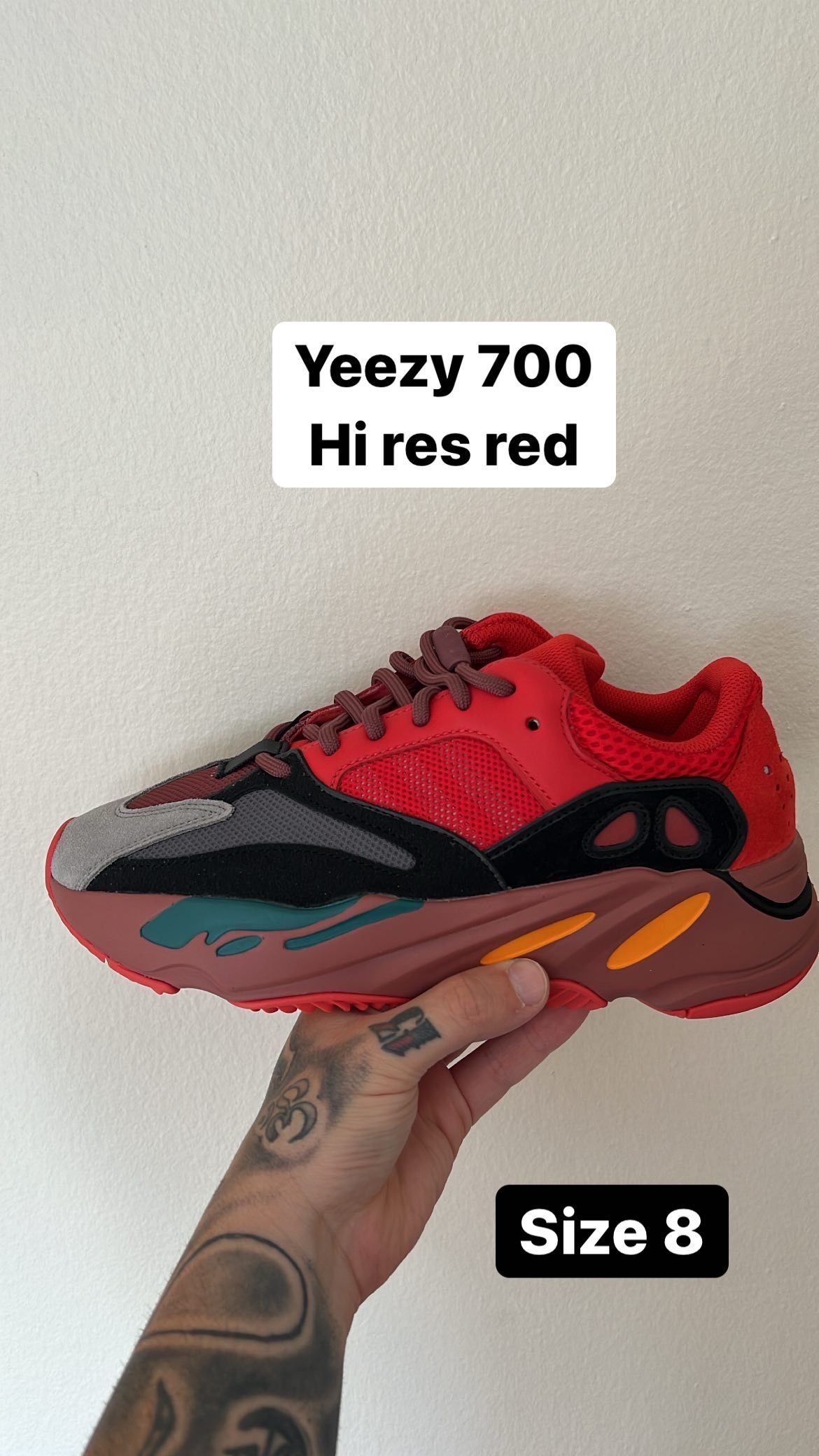 Yeezy 700 Hi Res Red Size 8