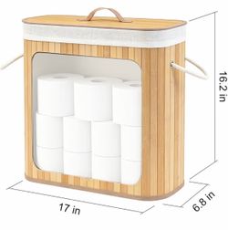 Bamboo toilet paper holder