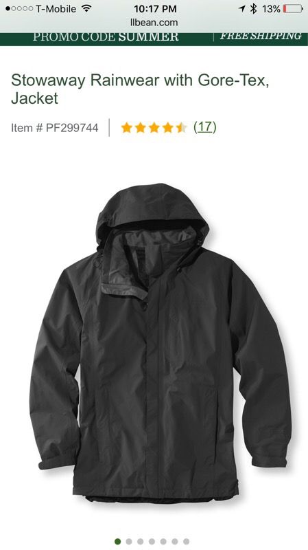 LL Bean - Stowaway Rainwear with Gore-Tex, Jacket - Men
