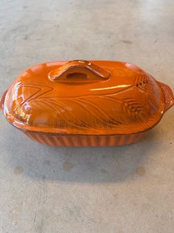 Vintage De Silva Italy Terracotta Bread Baker & Covered Casserole - Pristine