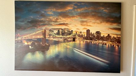 Large New York City Skyline Wall Art – 47” x 31.5”