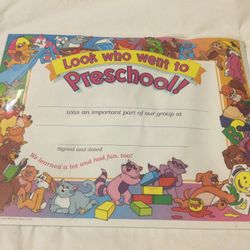 30 New Preschool Graduation Certificates