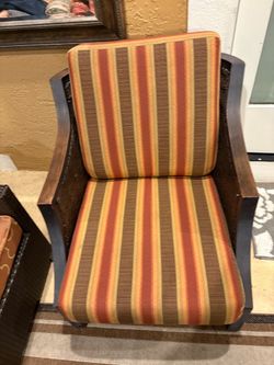 Two outdoor wicker chair