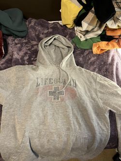 grey hoodie