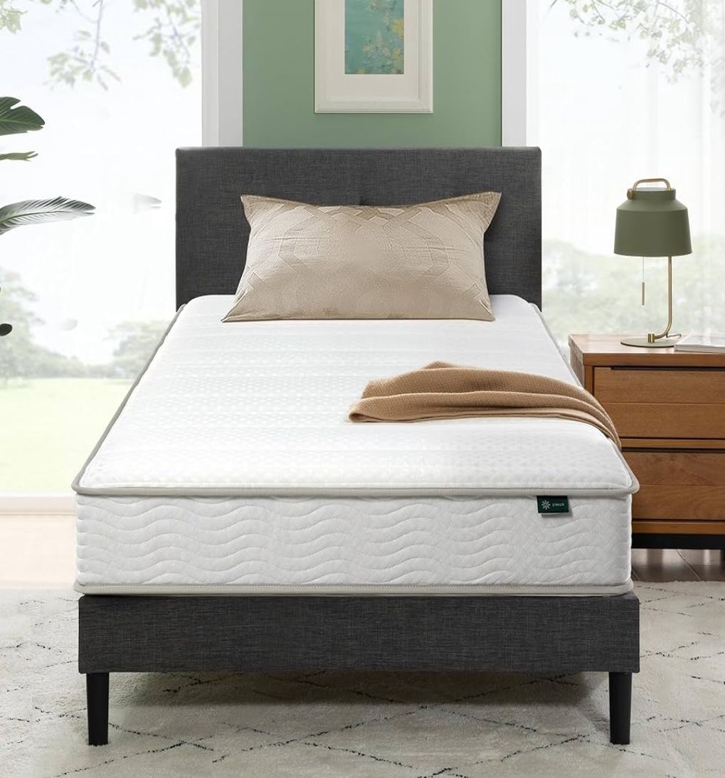 Twin XL NapQueen cooling gel mattress + Metal Frame + FREE Bedding