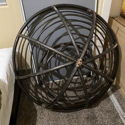 Papasan Chair With Sage Green Cushion 