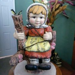 Two Large antique Hummel lamps