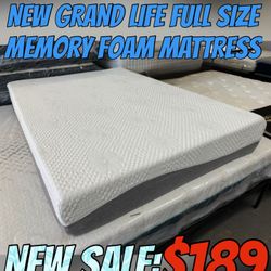 NEW GRAND LIFE FULL SIZE MEMORY FOAM MATTRESS 