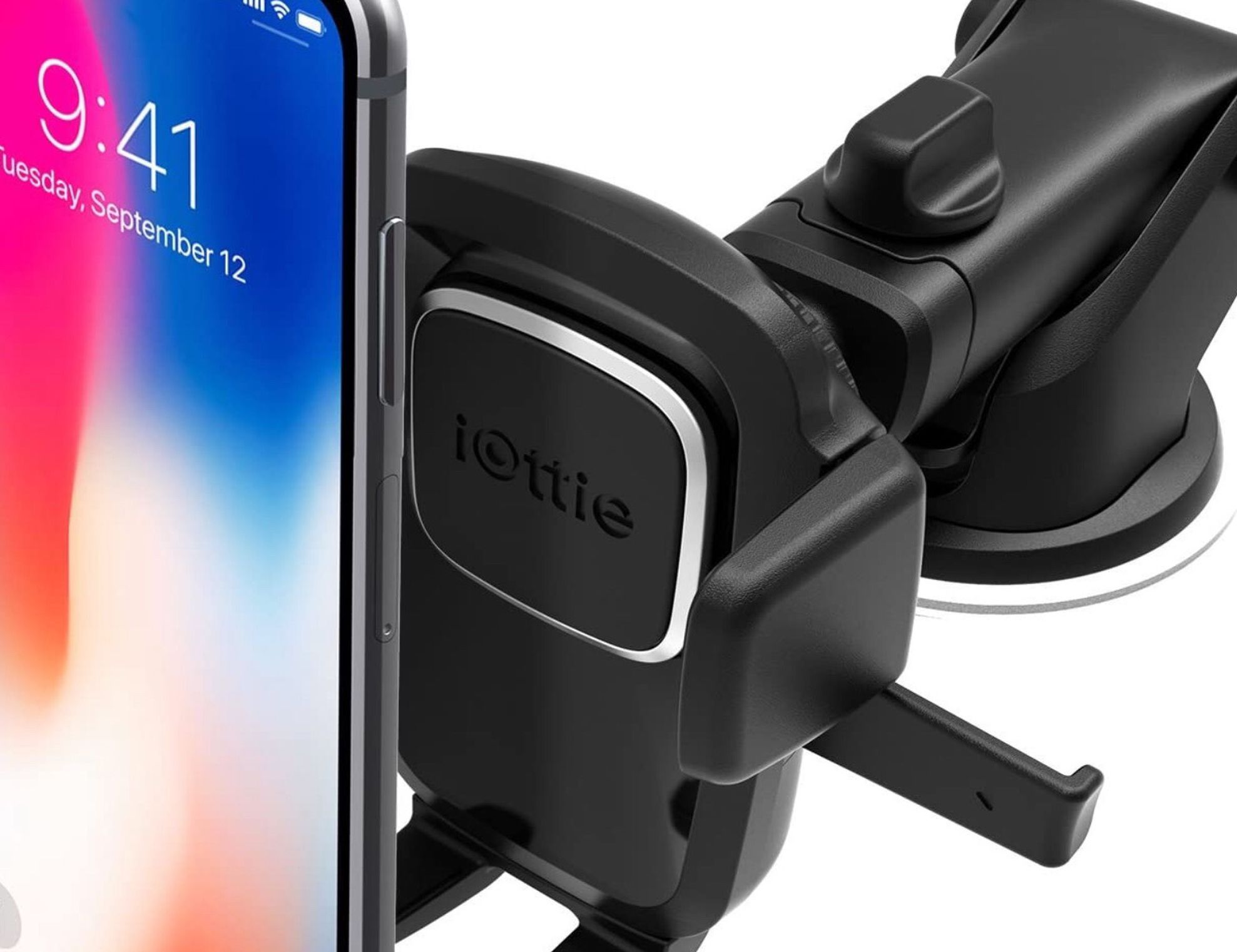 iOttie Easy One Touch 4 Dash & Windshield Car Mount Phone Holder Desk Stand Pad & Mat for iPhone, Samsung, Moto, Huawei, Nokia, LG, Smartphones
