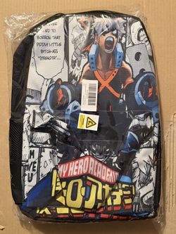 My Hero Academia Backpack Featuring Bakugo Anime Bag MHA - New