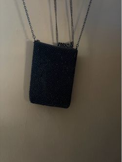 Stylish black rhinestone small purse