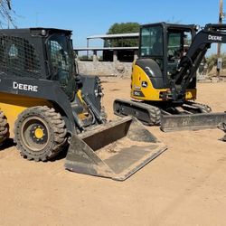 Skid Steer And Excavator