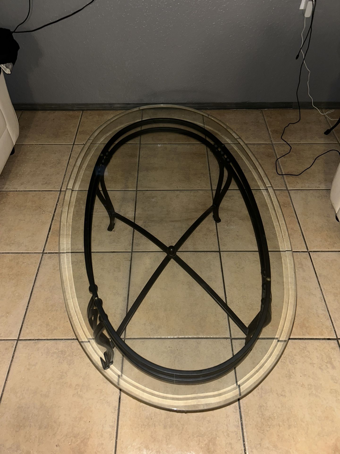 Glass Coffee Table and Side Table