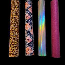 All NEW! Lot of Four Rolls of Craft Vinyl Paper Permanent 12in x 48in