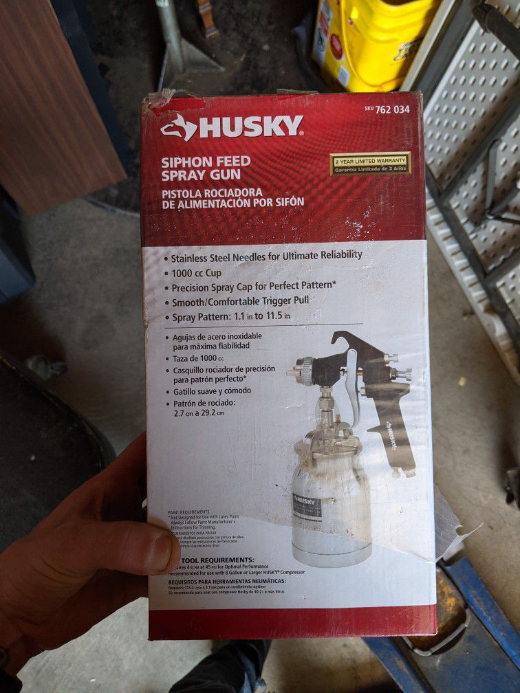 New Husky Cup Gun Sprayer Siphon Feed Paint Gun Compressor 