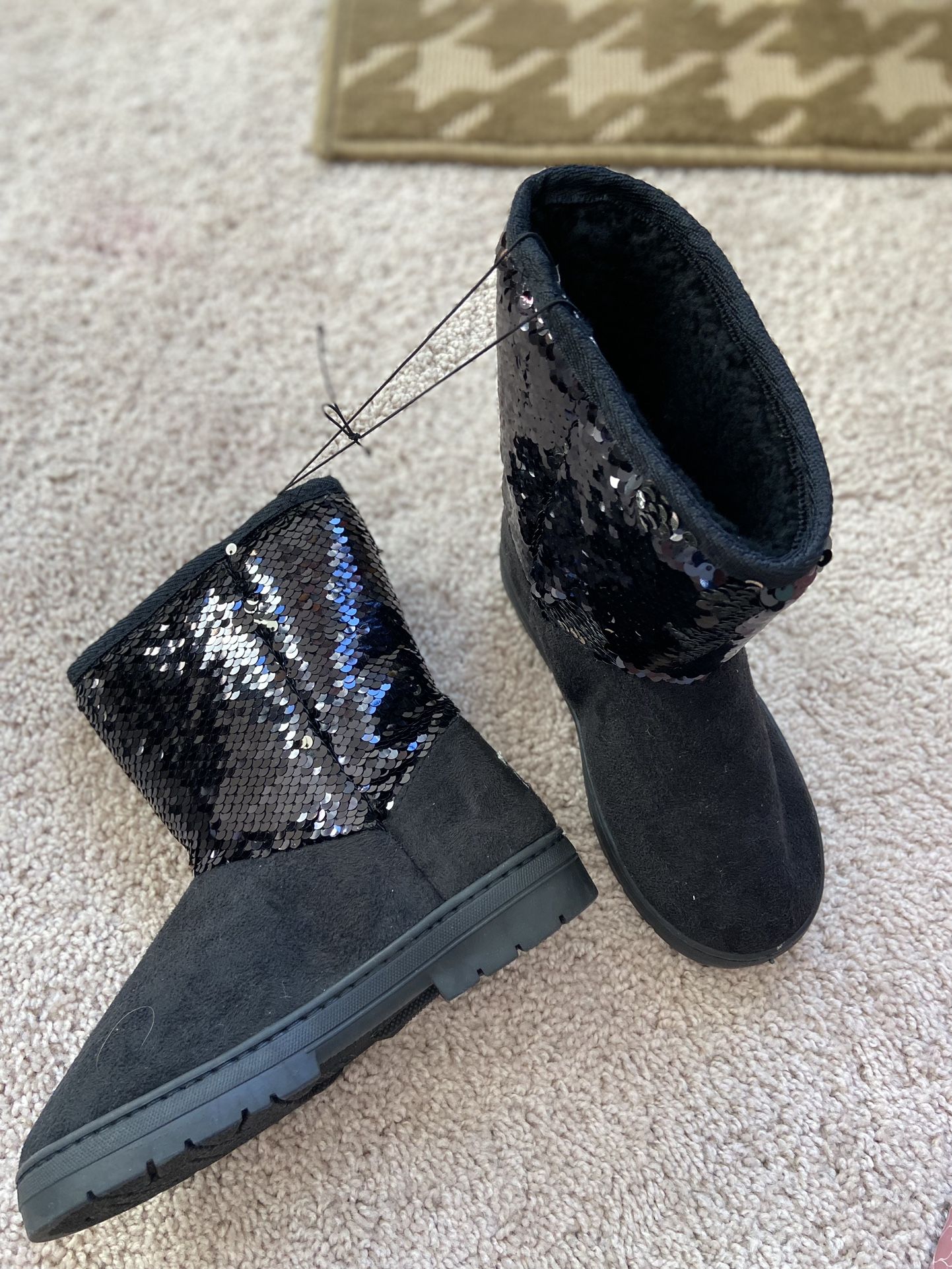 Bebe girls sequin boots. Big girl 1