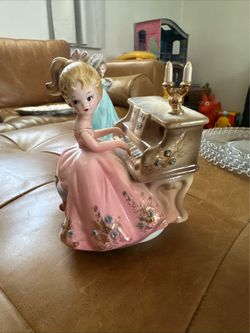 Jostens Girl playing Piano Vintage