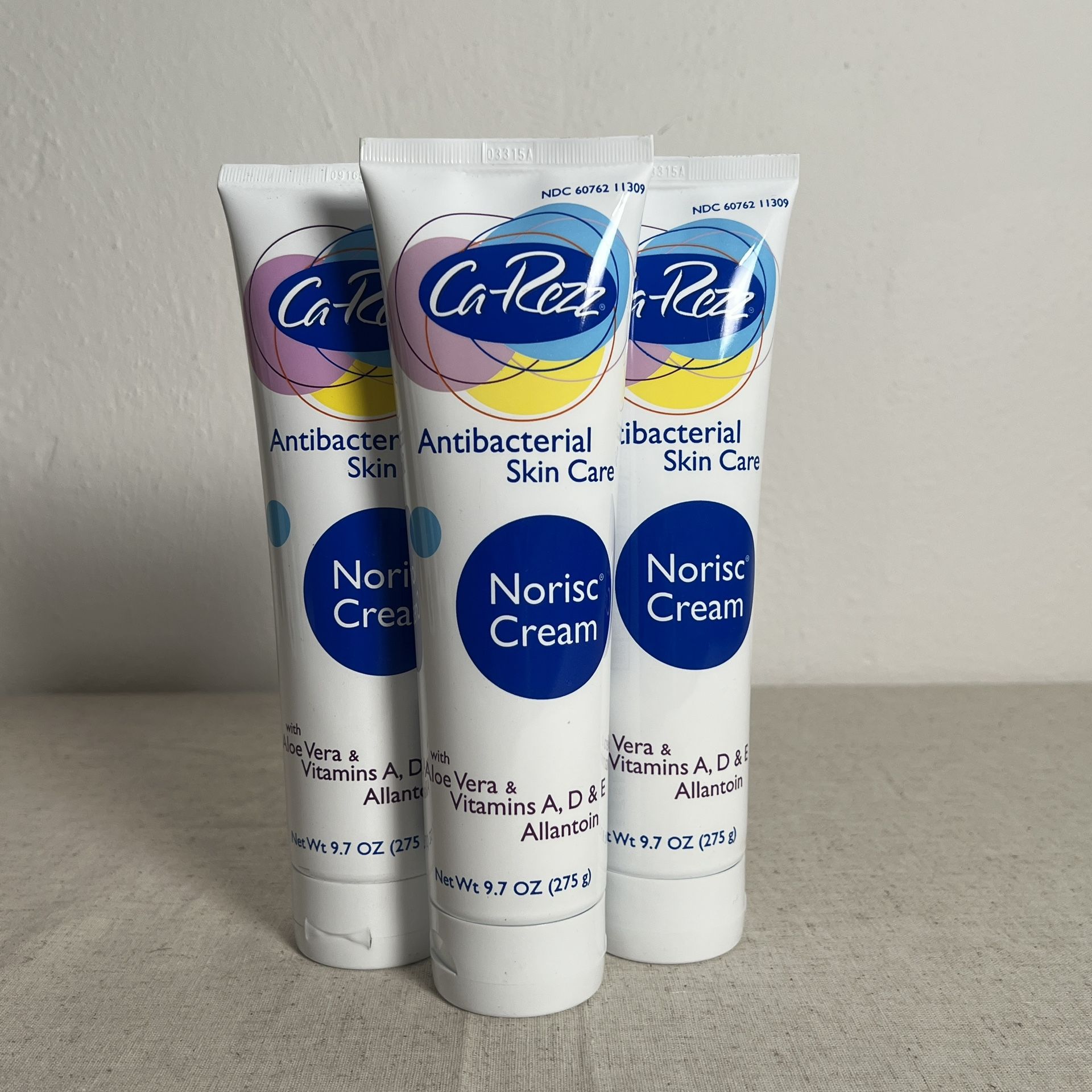 Ca-Rezz Antibacterial Skin Care Norisc Cream 9.7 oz (275 g) Tube — Aloe Vera & Vitamins A D E