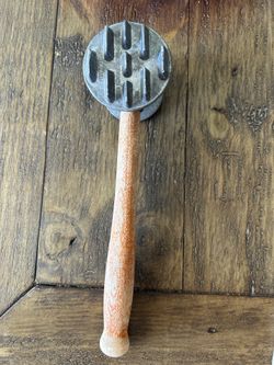Vintage Modern Industries Meat Tenderizer Wood Handle Mallet Des Moines Iowa