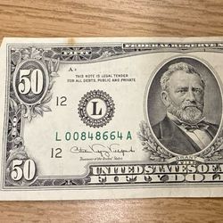 1990 $50 Currency