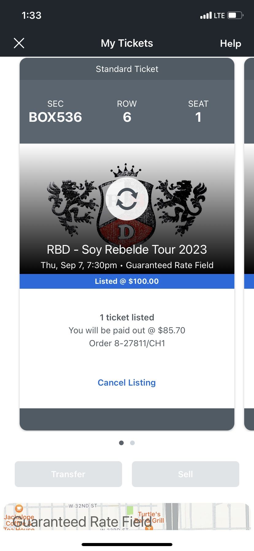 2 Rbd Tickets For Thursday $120 For Both